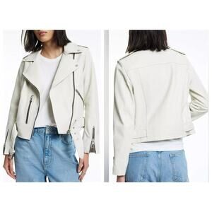 AllSaints Belfern Leather Biker Jacket Size US/4